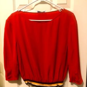Prada Elegant Red Blouse
